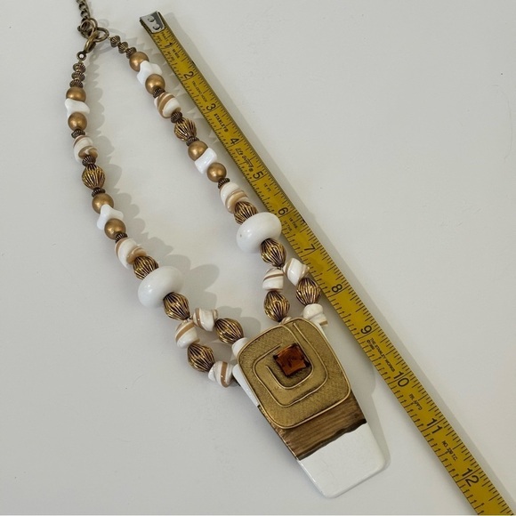 Anthony Alexander glass acrylic one of a kind vintage modernist necklace - Picture 7 of 9